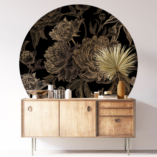 Vinilo Adhesivo Decorativo Redondo - Motivo floral