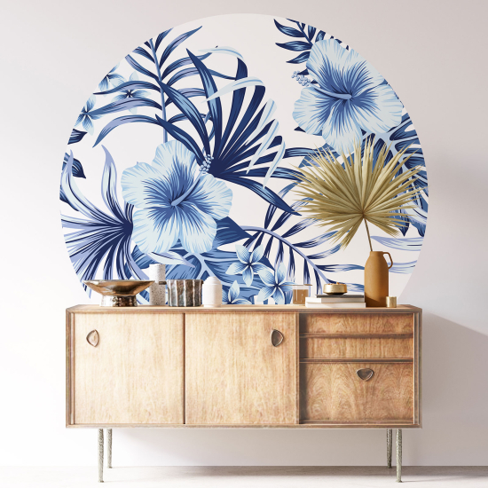 Vinilo Adhesivo Decorativo Redondo - Motivo floral