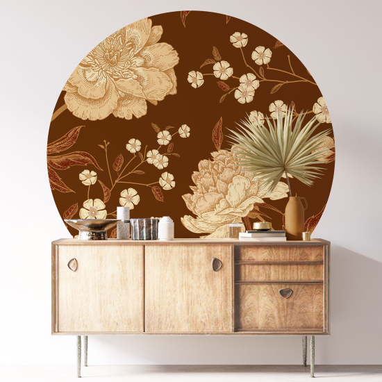 Vinilo Adhesivo Decorativo Redondo - Motivo floral