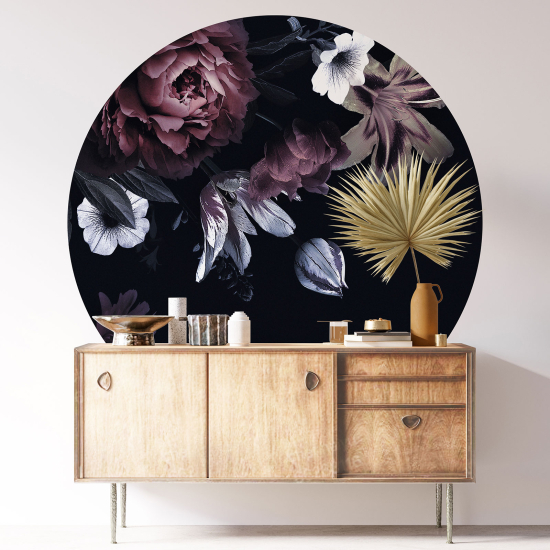 Vinilo Adhesivo Decorativo Redondo - Motivo floral