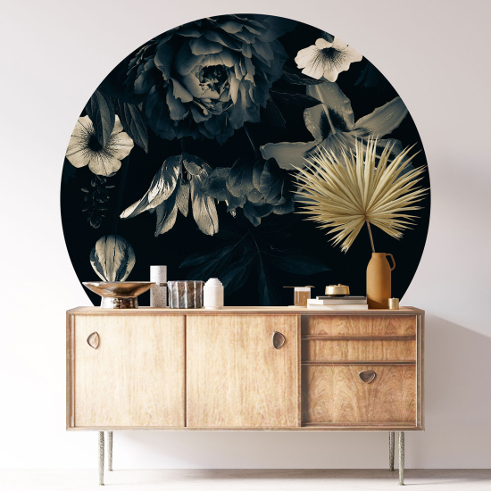 Vinilo Adhesivo Decorativo Redondo - Motivo floral