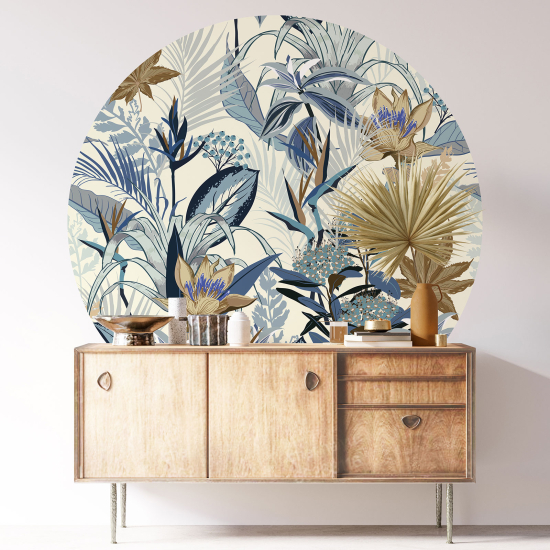 Vinilo Adhesivo Decorativo Redondo - Motivo floral