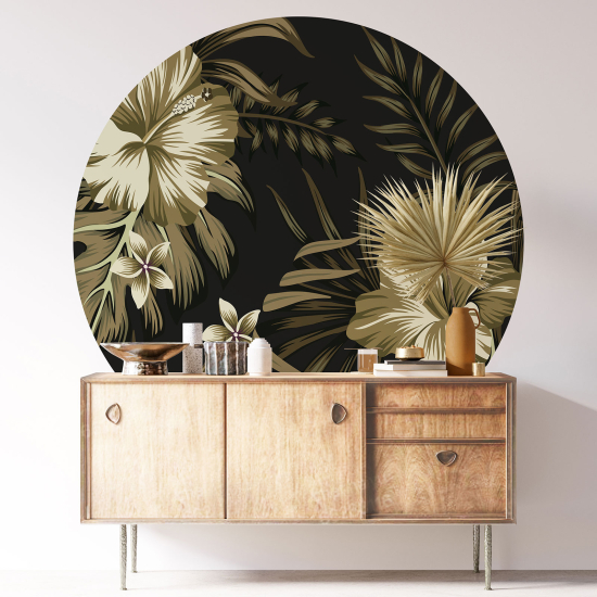 Vinilo Adhesivo Decorativo Redondo - Motivo floral