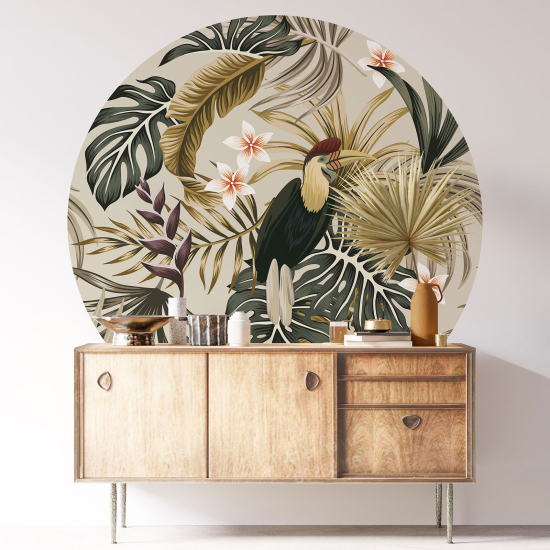 Vinilo Adhesivo Decorativo Redondo - Motivo floral