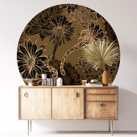 Vinilo Adhesivo Decorativo Redondo - Motivo floral
