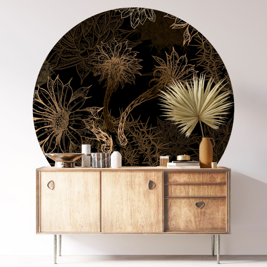 Vinilo Adhesivo Decorativo Redondo - Motivo floral