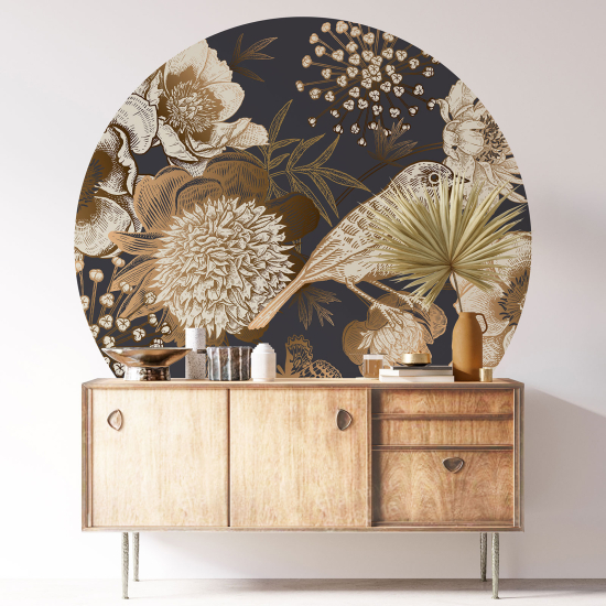 Vinilo Adhesivo Decorativo Redondo - Motivo floral
