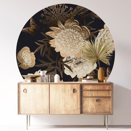 Vinilo Adhesivo Decorativo Redondo - Motivo floral
