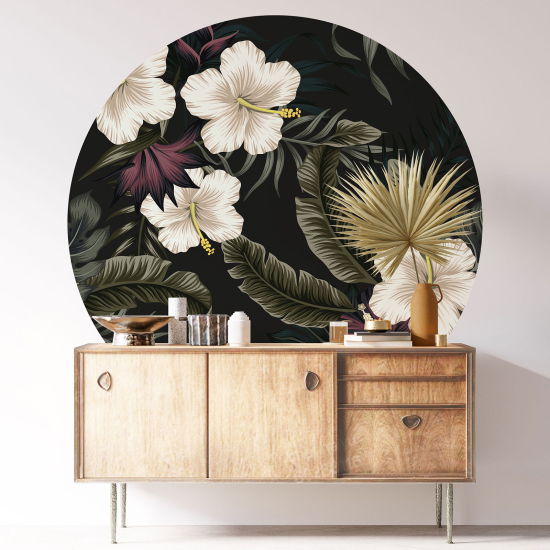 Vinilo Adhesivo Decorativo Redondo - Motivo floral
