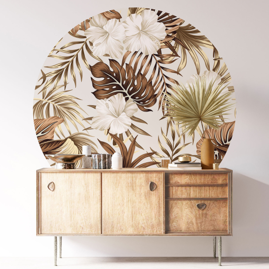 Vinilo Adhesivo Decorativo Redondo - Motivo floral