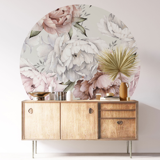 Vinilo Adhesivo Decorativo Redondo - Motivo floral