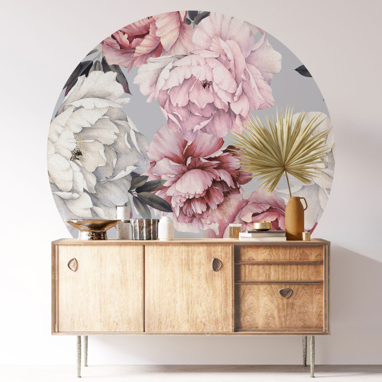Vinilo Adhesivo Decorativo Redondo - Motivo floral