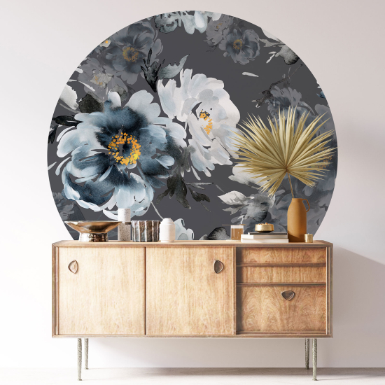 Vinilo Adhesivo Decorativo Redondo - Motivo floral