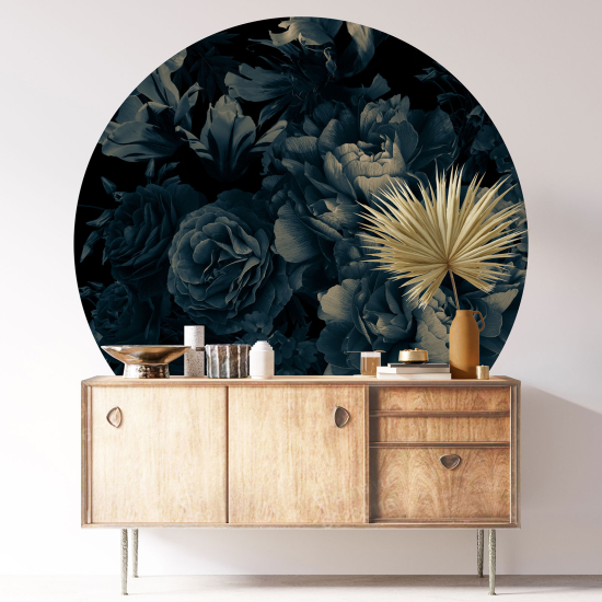 Vinilo Adhesivo Decorativo Redondo - Motivo floral