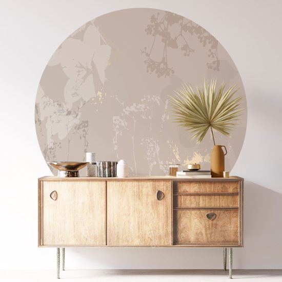 Vinilo Adhesivo Decorativo Redondo - Motivo floral
