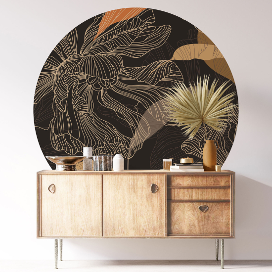 Vinilo Adhesivo Decorativo Redondo - Motivo floral