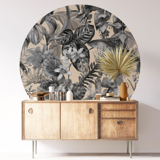 Vinilo Adhesivo Decorativo Redondo - Motivo floral