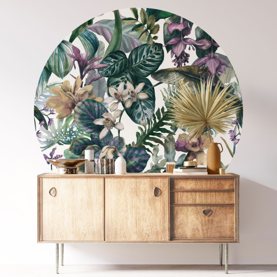 Vinilo Adhesivo Decorativo Redondo - Motivo floral