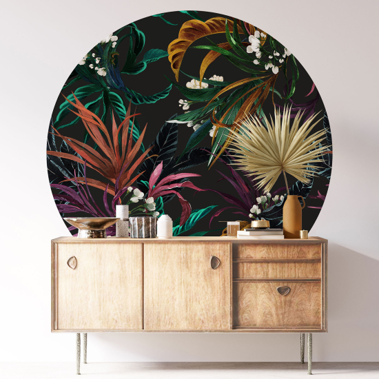 Vinilo Adhesivo Decorativo Redondo - Motivo floral