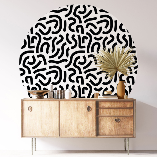 Vinilo Adhesivo Decorativo Redondo - Motivo Gráfico
