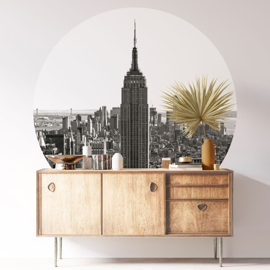 Vinilo Adhesivo Decorativo Redondo - Nueva York