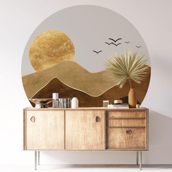 Vinilo Adhesivo Decorativo Redondo - Paisaje Diseño