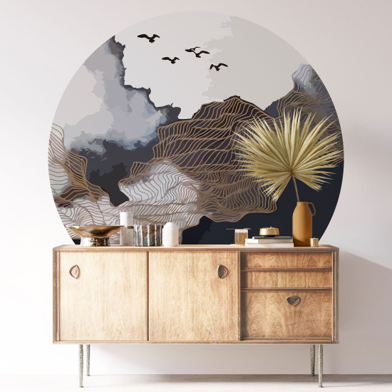 Vinilo Adhesivo Decorativo Redondo - Paisaje Diseño