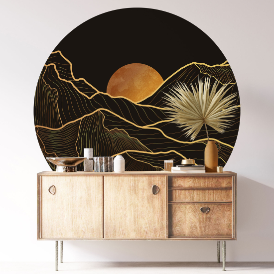 Vinilo Adhesivo Decorativo Redondo - Paisaje Diseño