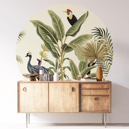 Vinilo Adhesivo Decorativo Redondo - Pájaros