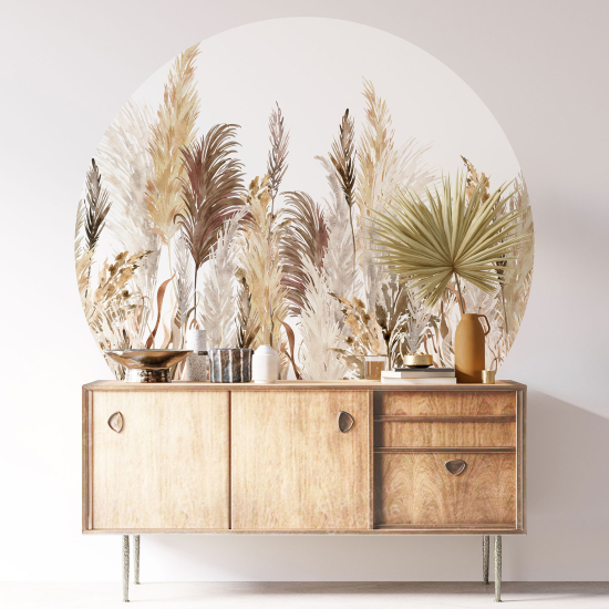 Vinilo Adhesivo Decorativo Redondo - Pampas