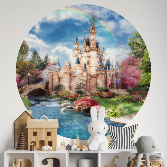 Vinilo Adhesivo Decorativo Redondo para niños - Infantiles - Castillo