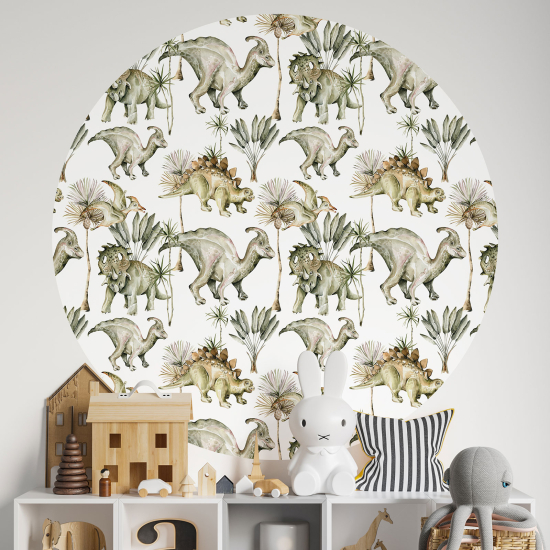 Vinilo Adhesivo Decorativo Redondo para niños - Infantiles - Dinosaurios