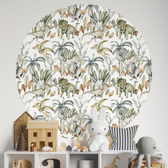 Vinilo Adhesivo Decorativo Redondo para niños - Infantiles - Dinosaurios