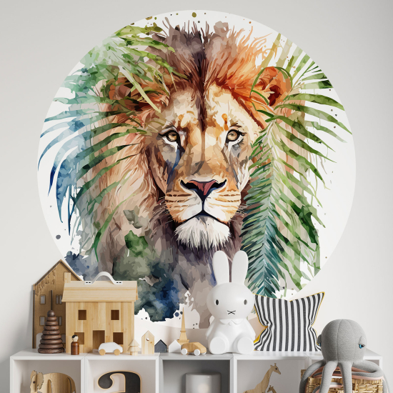 Vinilo Adhesivo Decorativo Redondo para niños - Infantiles - León