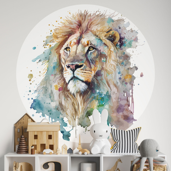 Vinilo Adhesivo Decorativo Redondo para niños - Infantiles - León