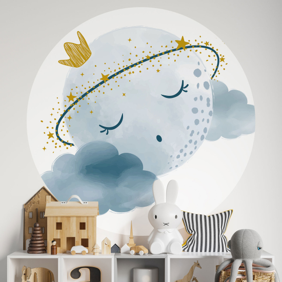 Vinilo Adhesivo Decorativo Redondo para niños - Infantiles - Noche