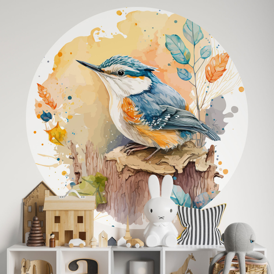 Vinilo Adhesivo Decorativo Redondo para niños - Infantiles - Pájaro