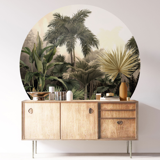 Vinilo Adhesivo Decorativo Redondo - Selva Tropical