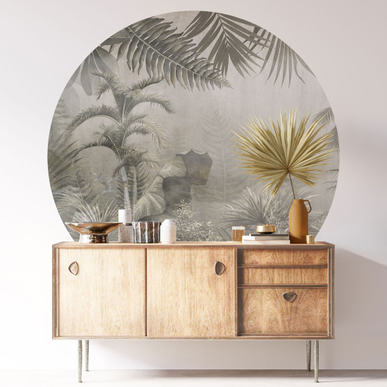 Vinilo Adhesivo Decorativo Redondo - Selva Tropical