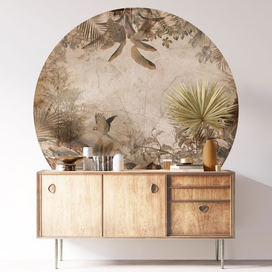 Vinilo Adhesivo Decorativo Redondo - Selva Tropical