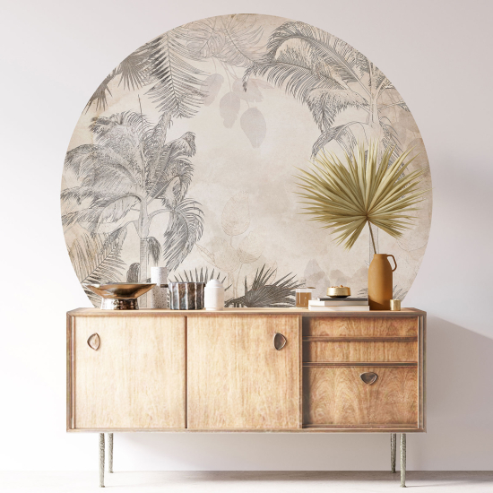 Vinilo Adhesivo Decorativo Redondo - Selva Tropical