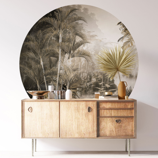 Vinilo Adhesivo Decorativo Redondo - Selva Tropical