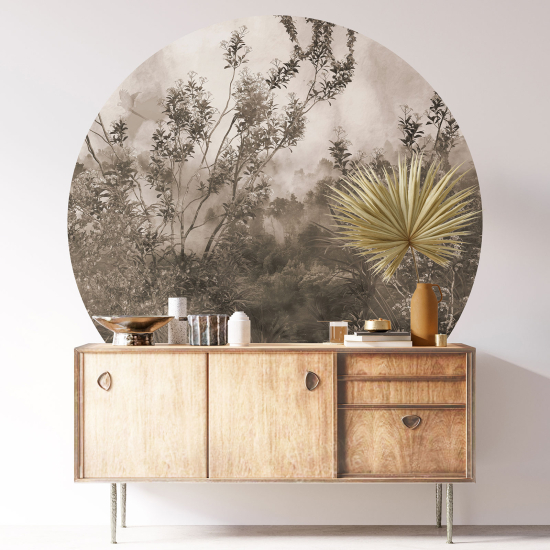 Vinilo Adhesivo Decorativo Redondo - Selva Tropical