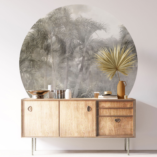 Vinilo Adhesivo Decorativo Redondo - Selva Tropical