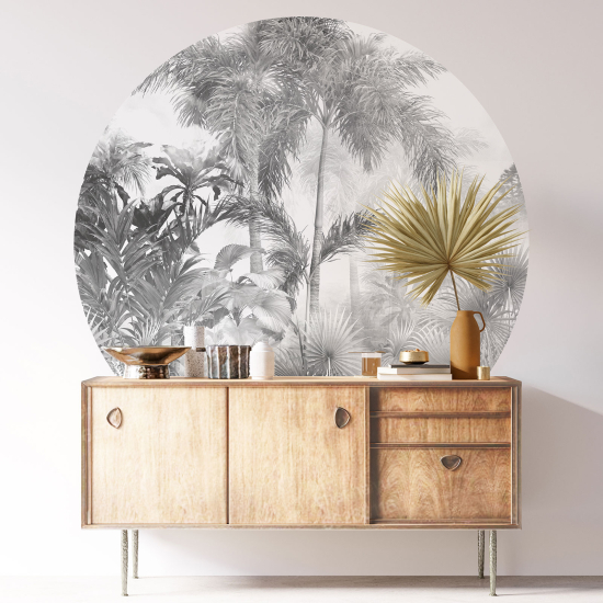 Vinilo Adhesivo Decorativo Redondo - Selva Tropical