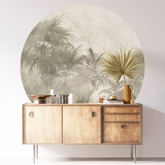 Vinilo Adhesivo Decorativo Redondo - Selva Tropical