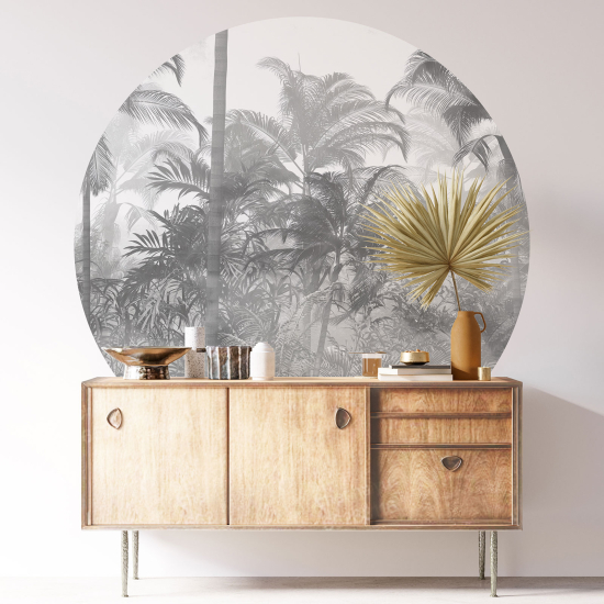 Vinilo Adhesivo Decorativo Redondo - Selva Tropical