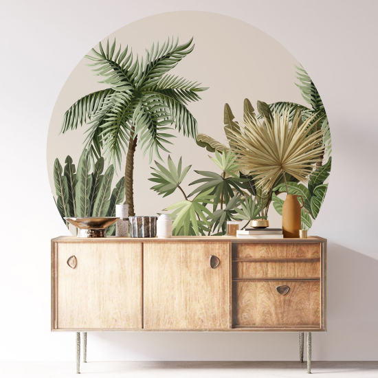 Vinilo Adhesivo Decorativo Redondo - Selva Tropical