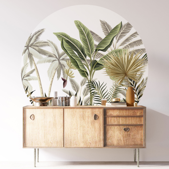 Vinilo Adhesivo Decorativo Redondo - Selva Tropical