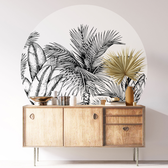 Vinilo Adhesivo Decorativo Redondo - Selva Tropical